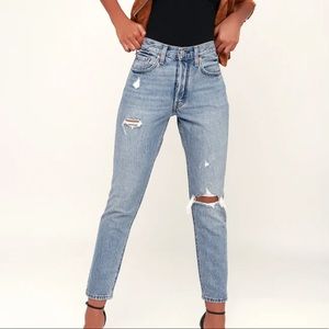 Levi’s 501 Skinny Distressed Light Wash Jeans